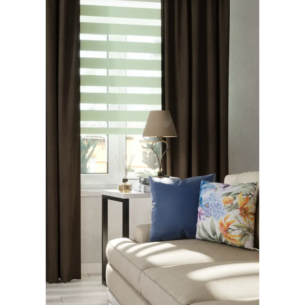 Штора рулонная день-ночь Inspire, 50х160 см, цвет зелёный STLM-2140913 - Вид №2