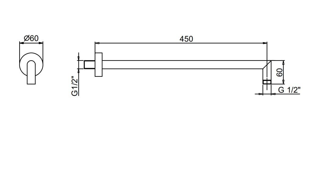 Насадка для душа с дождевой насадкой Fantini Rubinetti 8109+8011 ARCH-00079432 - Вид №3