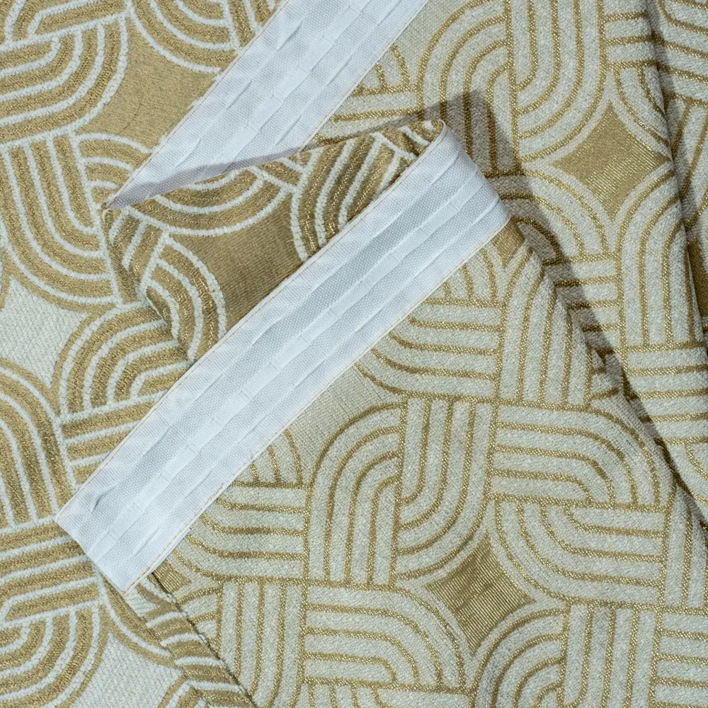 Штора «Макраме» ПАВЛОВО-ПОСАДСКИЙ ШЕЛК — оливковый бархат 160x260 см 89231535 STLM-1338313 - Вид №3