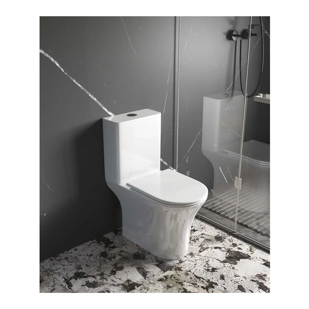 Унитаз-компакт Aquatek Optima безободковый двойной смыв цвет STLM-2152349 - Вид №5