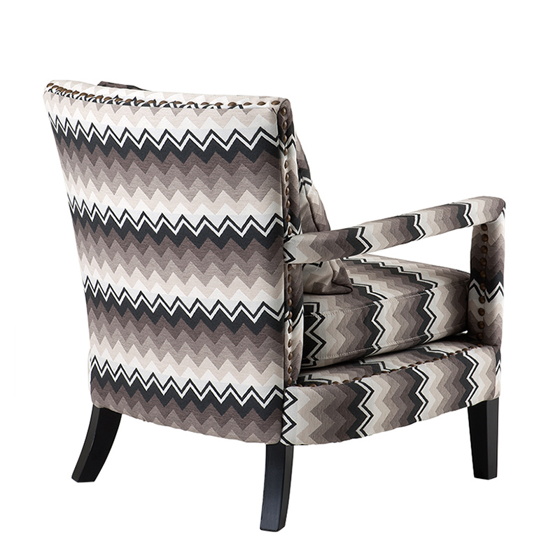 Кресло Gregory от Eichholtz черное с принтом EICHHOLTZ ДИЗАЙНЕРСКИЕ, EICHHOLTZ 062212 Принт;черный;белый  - Вид №1