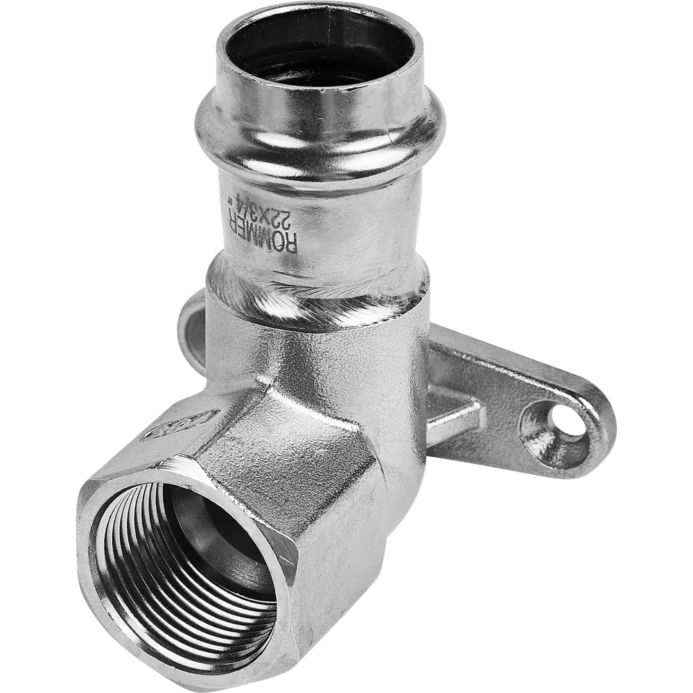 Водорозетка Rommer 3/4"x22 мм ВПр-ВР нержавеющая сталь STLM-2105549 - Вид №1