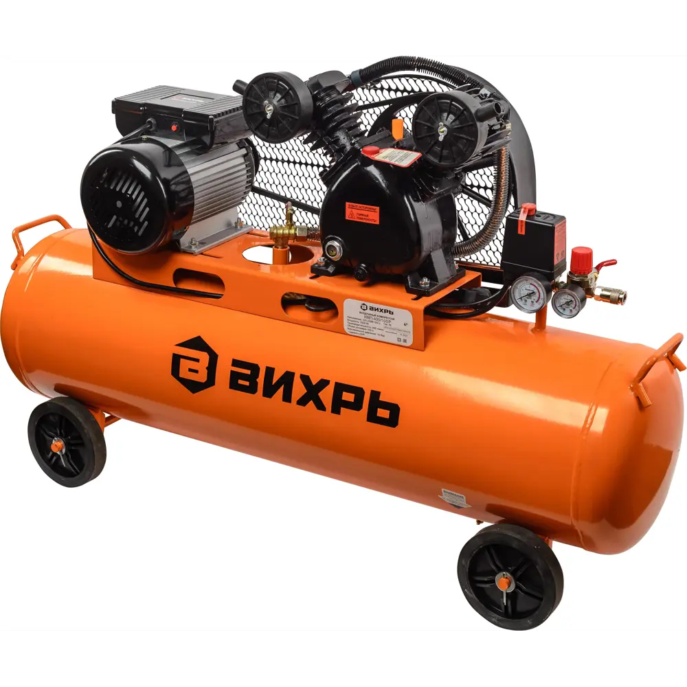 Компрессор ВИХРЬ КМП-400/100Р с ременным приводом 100л 89159342 STLM-0079241 - Вид №2