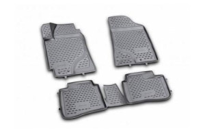 15409556 Автомобильные полиуретановые коврики в салон RENAULT Logan 3D, 2004-2009, 2010 4 шт. NLC.3D.41.05.210k ELEMENT