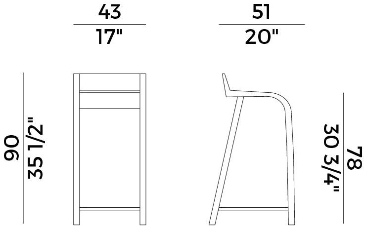 Potocco Табурет с подставкой для ног Linus 730/ai - Вид №2