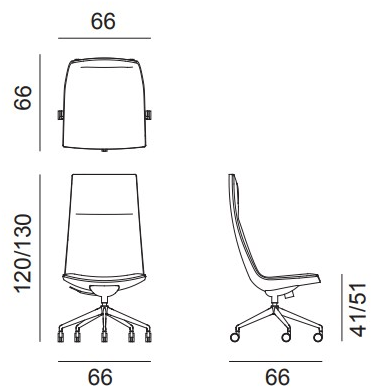 arper Стул для руководителя на колесиках Catifa 60 sun-id-1461844 - Вид №2