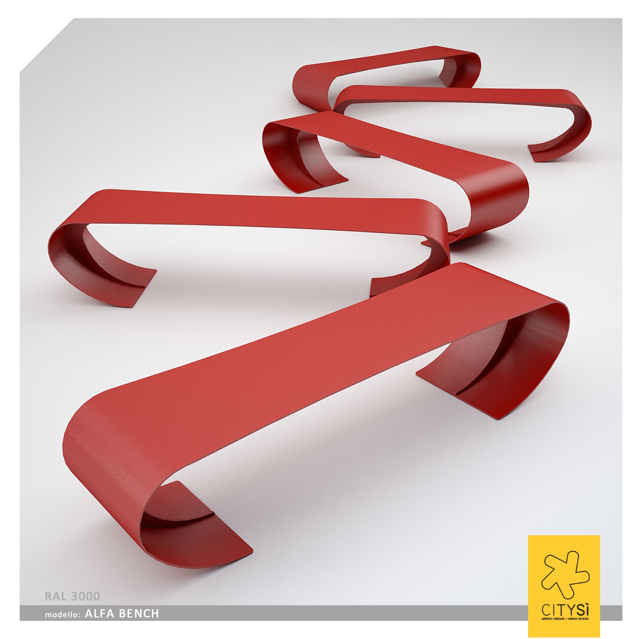 Стальная скамья без спинки CITYSì Alfa ARCH-00037228 - Вид №2
