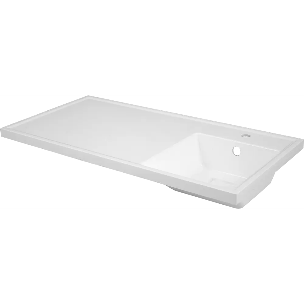 Раковина на стиральную машину Aquaton Лайн 100 см правая белая STLM-2027163 - Вид №1