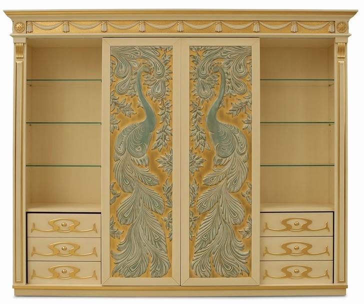 Arnaboldi Interiors Самонесущая стена из лакированного дерева с подставкой под телевизор sun-id-1491202 - Вид №1