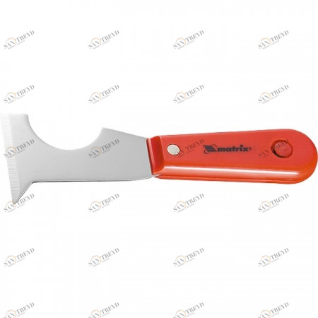 Шпатель-скребок стальной с пластмассовой ручкой MATRIX 12308