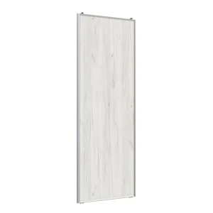 91586882 Дверь для шкафа-купе Лофт-Комплект Двери Найди 90.40x225.50x3 см сталь цвет серебро/дуб крафт белый STLM-1502342