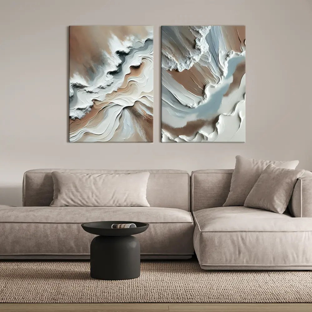 Модульная картина Santreyd «Прибой» — морская гармония в интерьере 89395172 STLM-1532683 - Вид №2