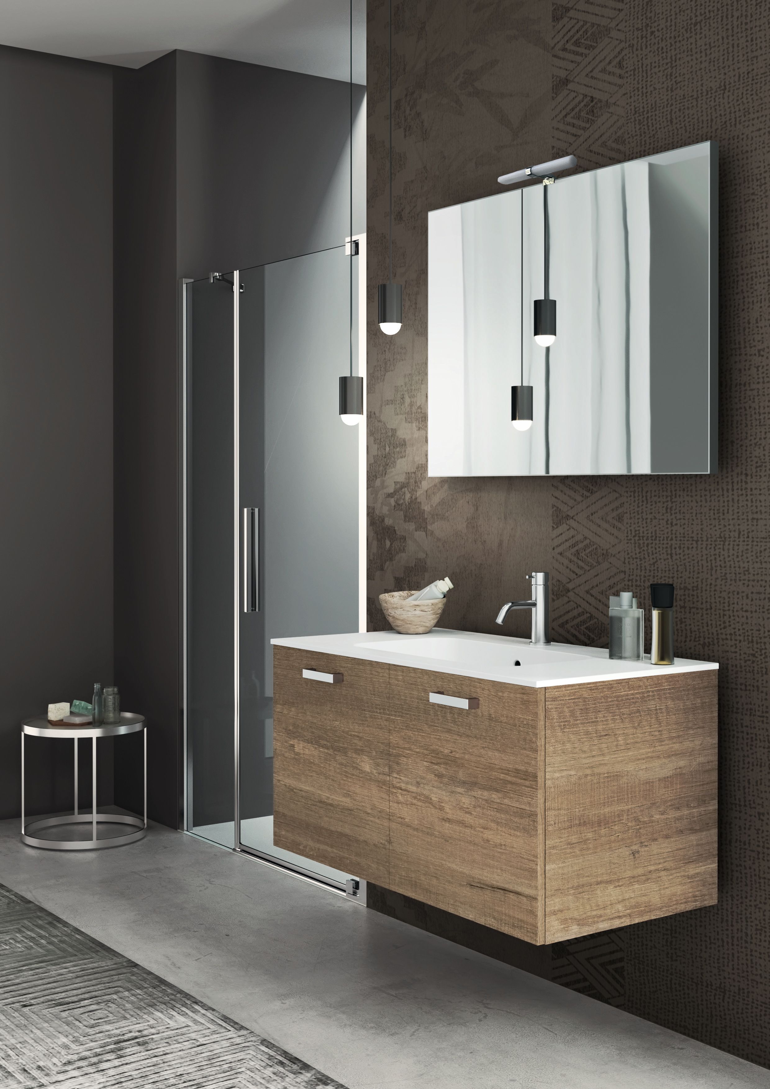 Деревянный подвесной умывальник с дверцами Gruppo Geromin Qubo2 ARCH-00106637 - Вид №1