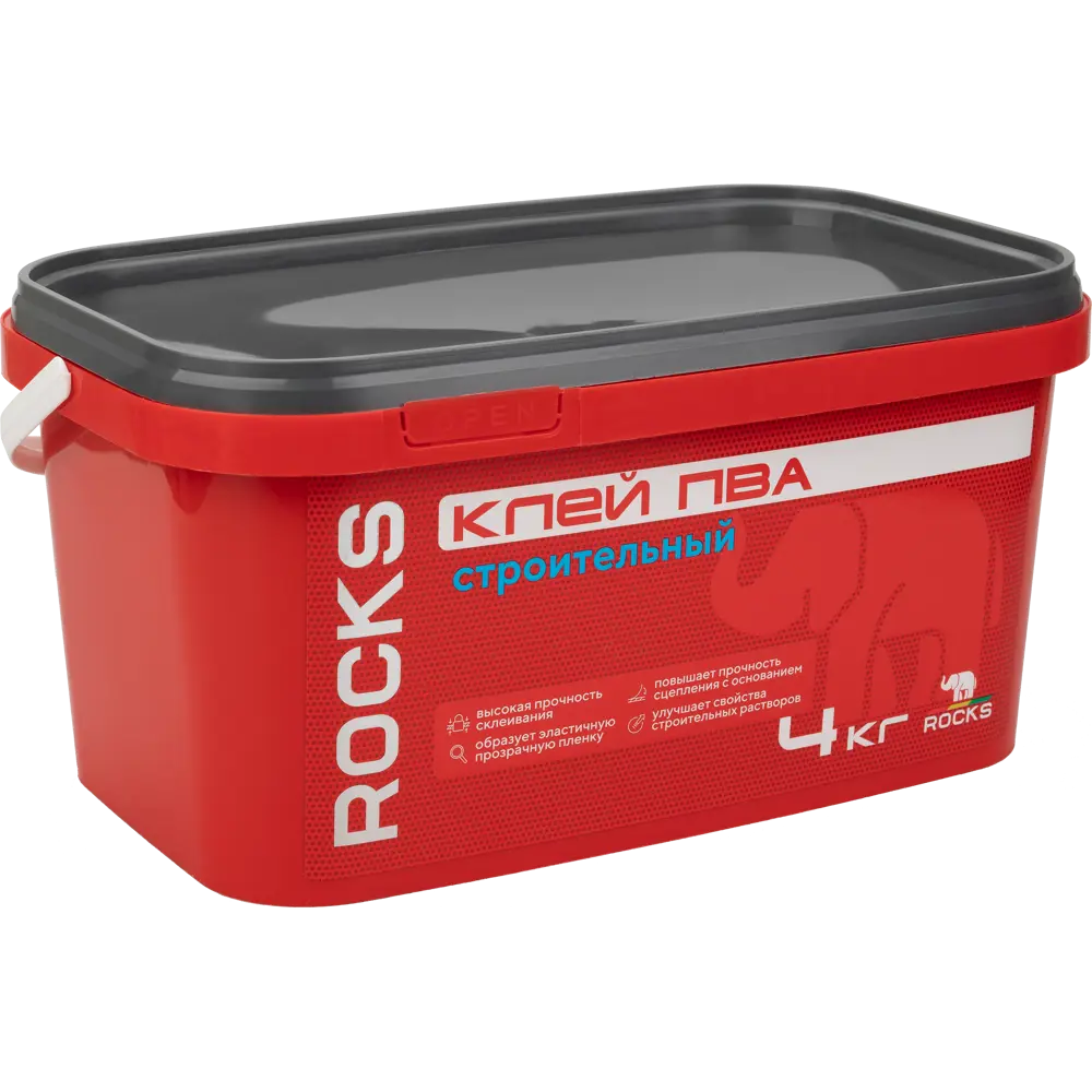 Клей ПВА Строительный Rocks 4 кг STLM-2142042 - Вид №3