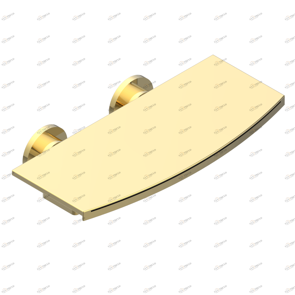 A35-22NIA/E Излив водопадный для ванны встраиваемый в стену 350 мм Thg-paris Bambou с белым хрусталём Покрытие PVD золотистый цвет A35 22NIA/E CAT.F