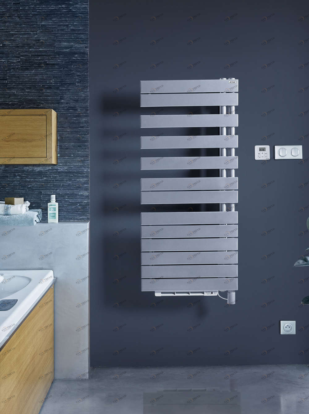 Электрический радиатор TXCR075-055IFS Régate Twist +Air, pivot à droite (Avec soufflant) Acova 1252 