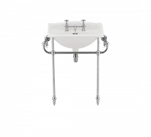 Gentry Home Таз большой белый Victorian Хром GH102127