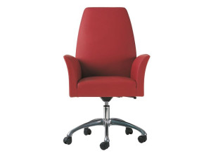 5-спицевое кожаное офисное кресло