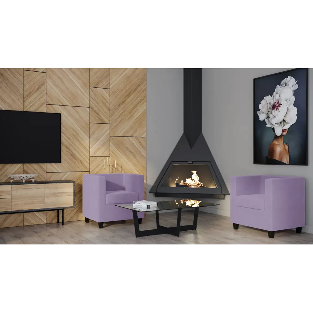 Кресло полиэстер Seasons Корса 73x65x73 см цвет сиреневый 85151539 STLM-2128758  - Вид №3