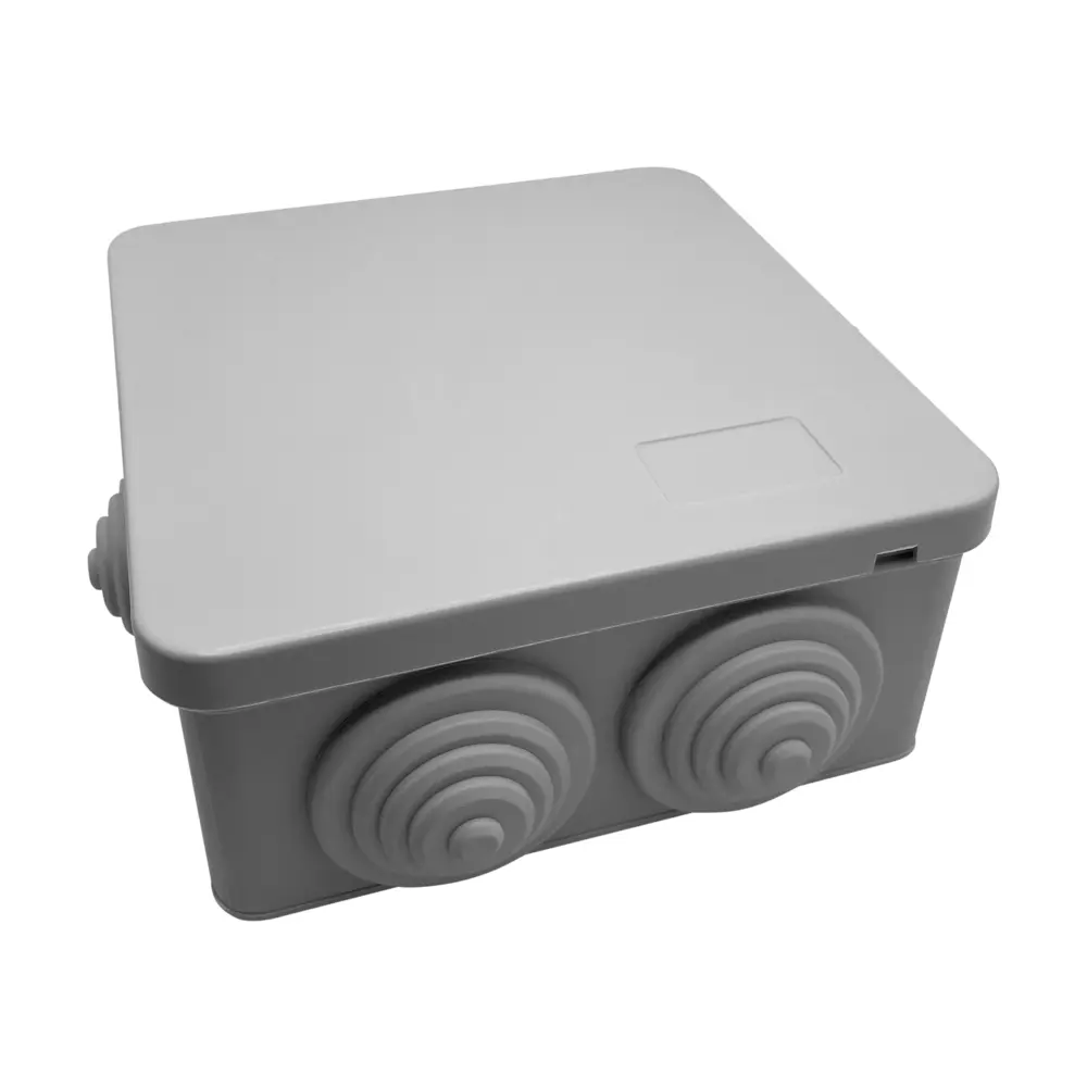 Распределительная коробка открытая LEXMAN 85x85x40 мм 6 вводов IP55 цвет серый STLM-2097455