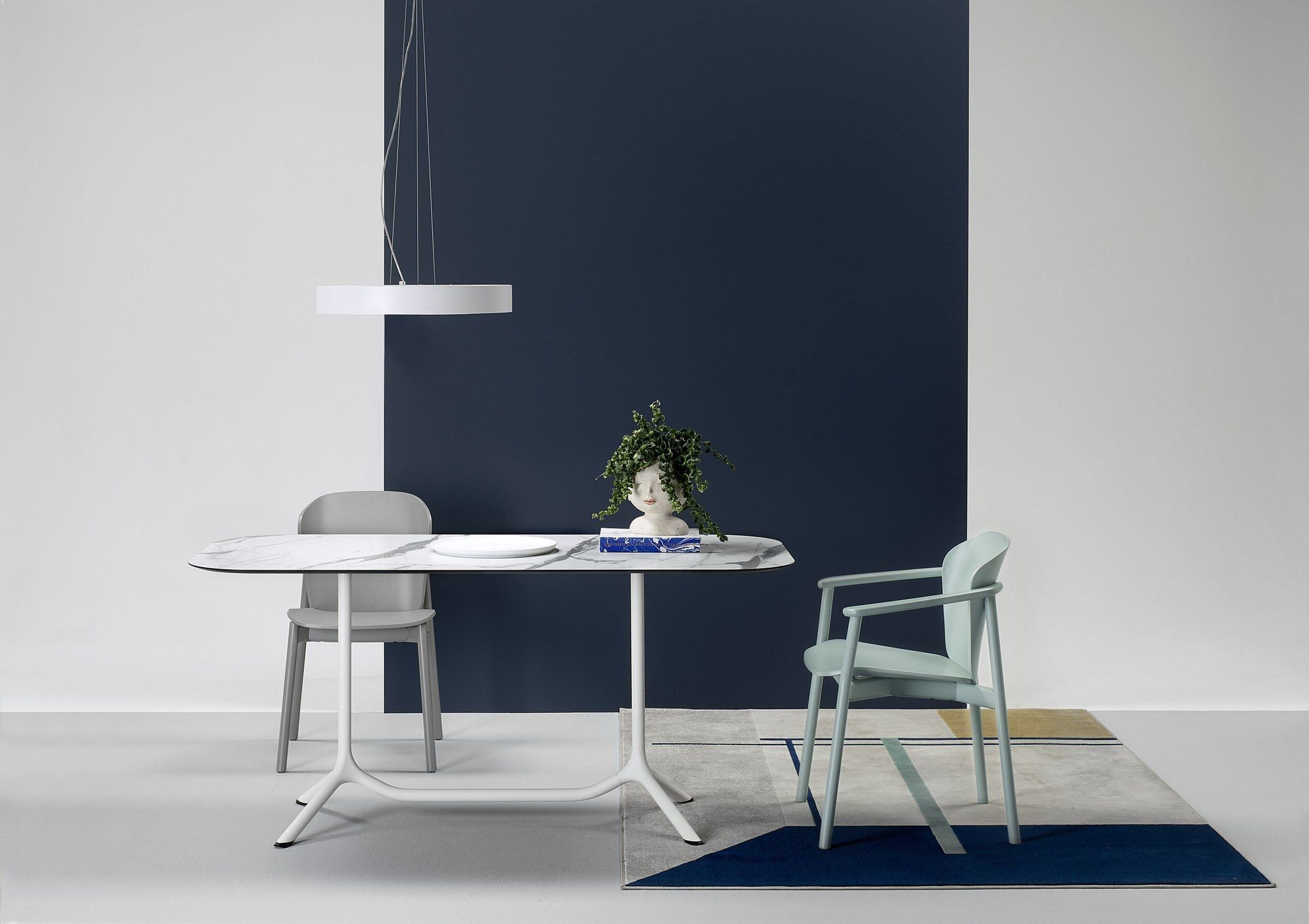 Овальный или прямоугольный стол с двойным основанием с 3 спицами S-CAB Tripé ARCH-00147330 - Вид №5