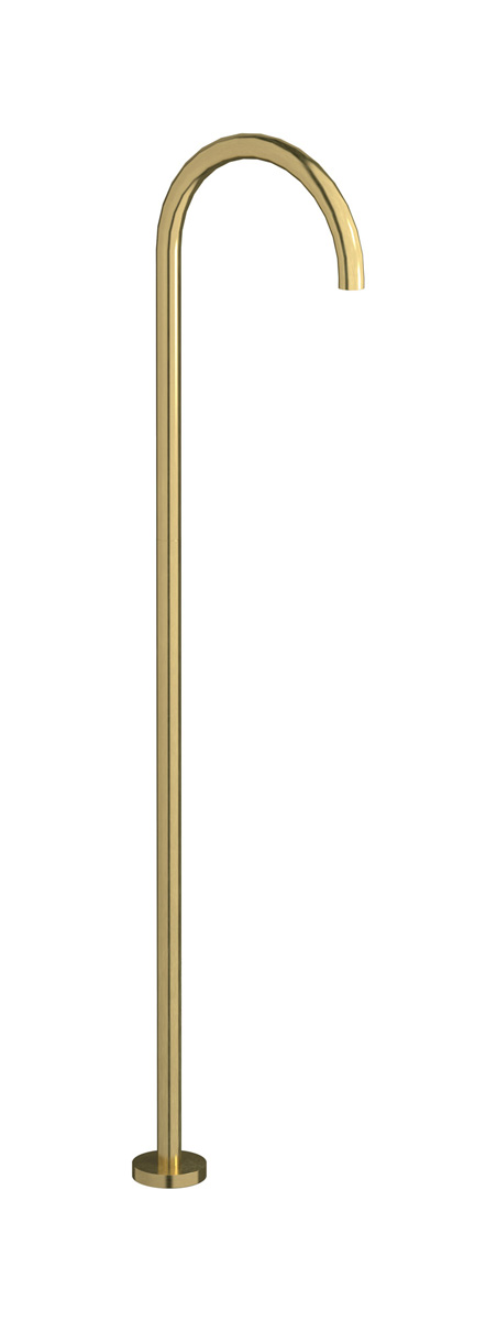 Напольный излив для раковины в комплекте с донным клапаном. WE ARE IB rx299on Natural Brass Reflex