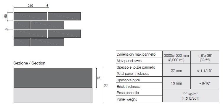 GammaStone Панно из клинкерного кирпича или керамогранита Gammastone brick air sun-id-1437455 - Вид №13