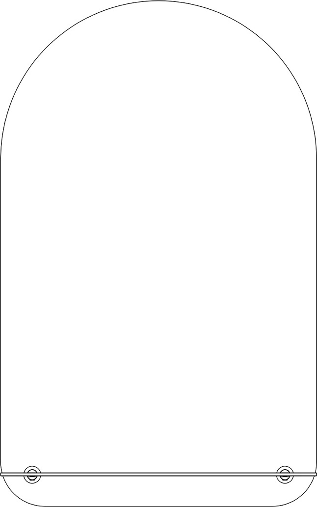 BY 0511 Зеркало с полочкой 50 cm EVOFORM Optima - Вид №1