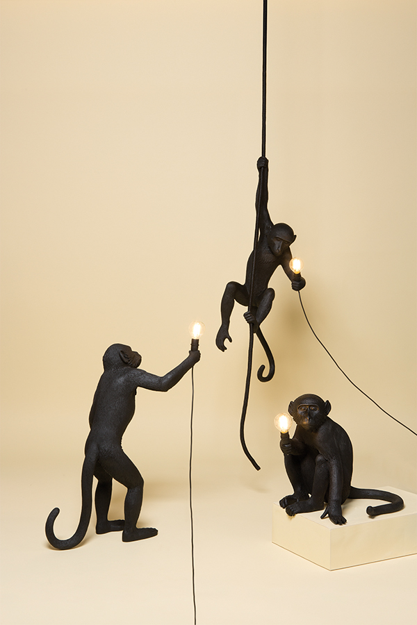 Светильник Monkey Lamp Hanging, черный Seletti 14921 - Вид №6