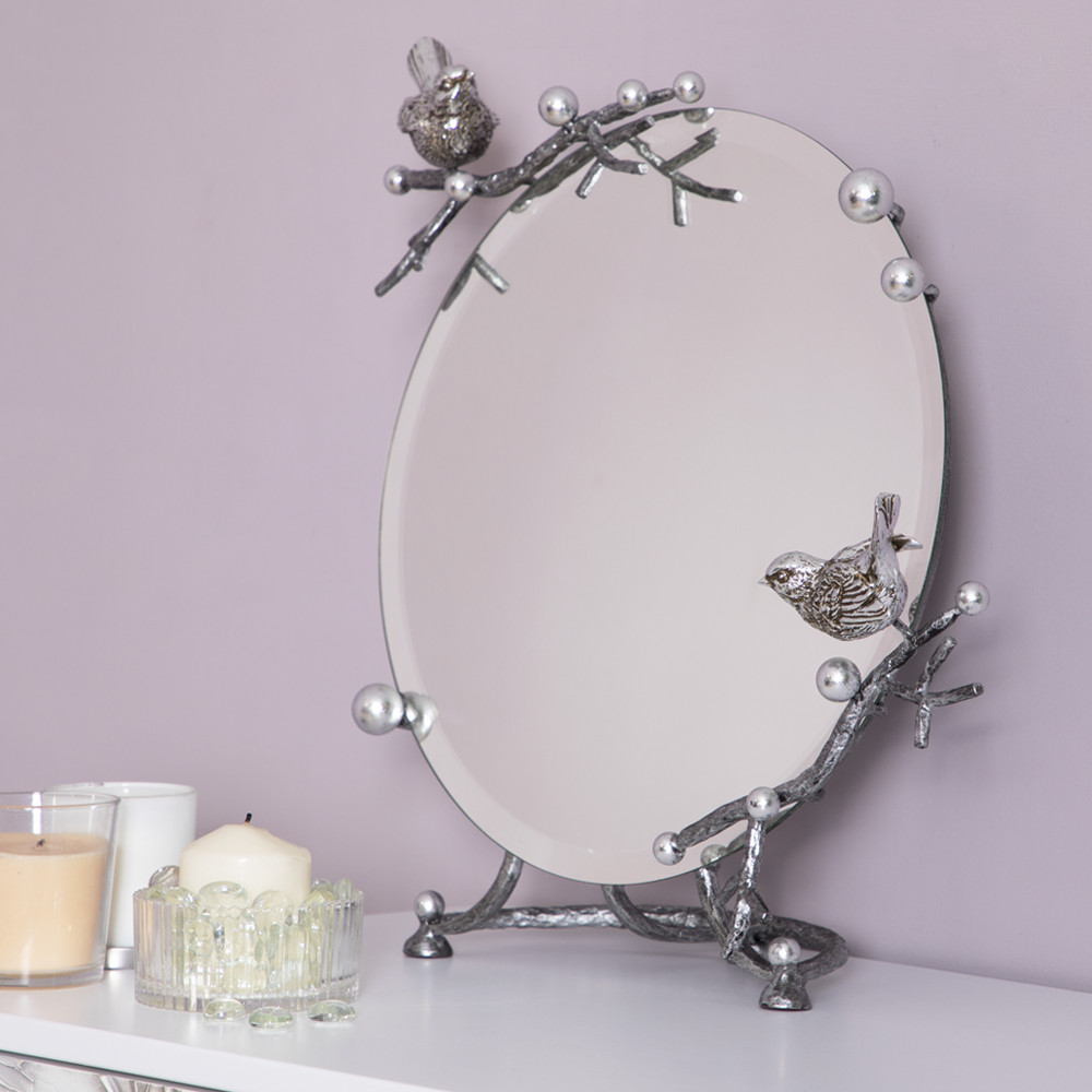 79029 Зеркало Терра настольное Айс Античное серебро BOGACHO 4627196590410 - Вид №3