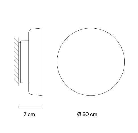 Алюминиевый и стеклянный светодиодный настенный светильник Vibia DOTS GLASS ARCH-00114364 - Вид №5