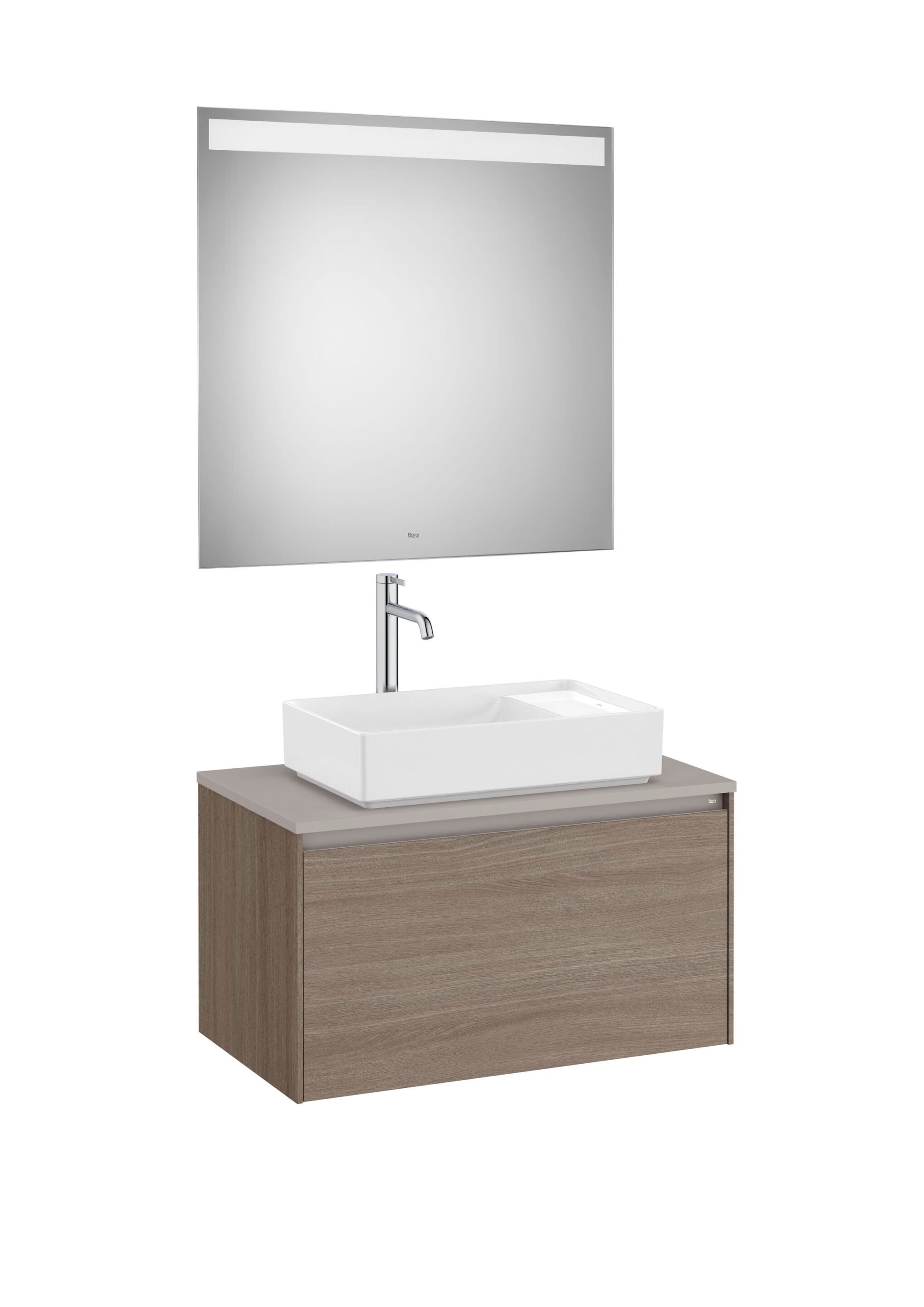 Деревянный одиночный умывальник с зеркалом Roca Ona ARCH-00036665 - Вид №2