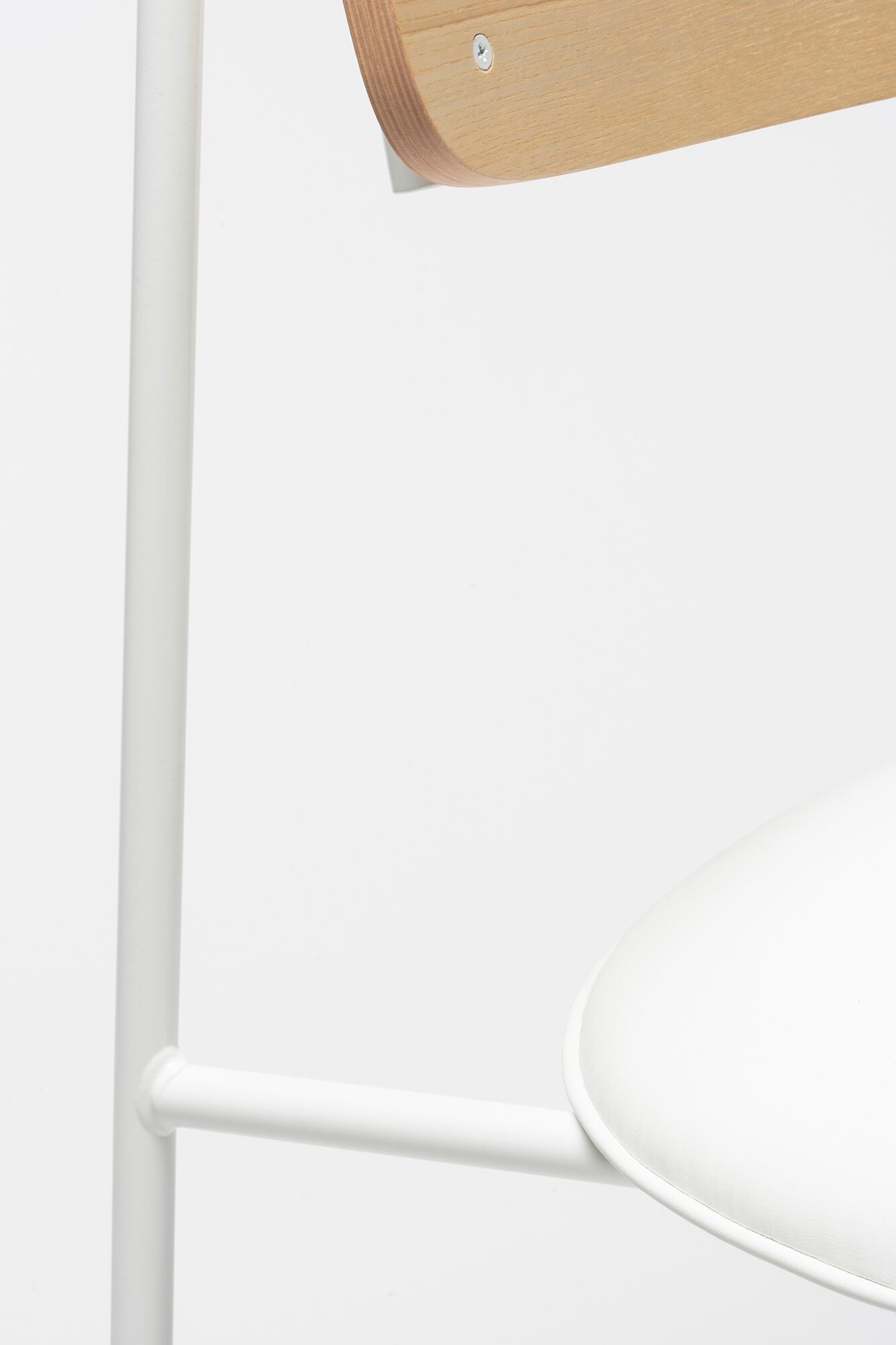 Окрашенный металлический стул со встроенной подушкой из искусственной кожи CHAIRS & MORE Lena ARCH-00091348 - Вид №18