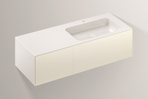 5159814000 Умывальник с тумбой, wp.folio9, белая, proshield, лакированная, шелковисто-матовый блеск, белый Alape серия FO (Folio)