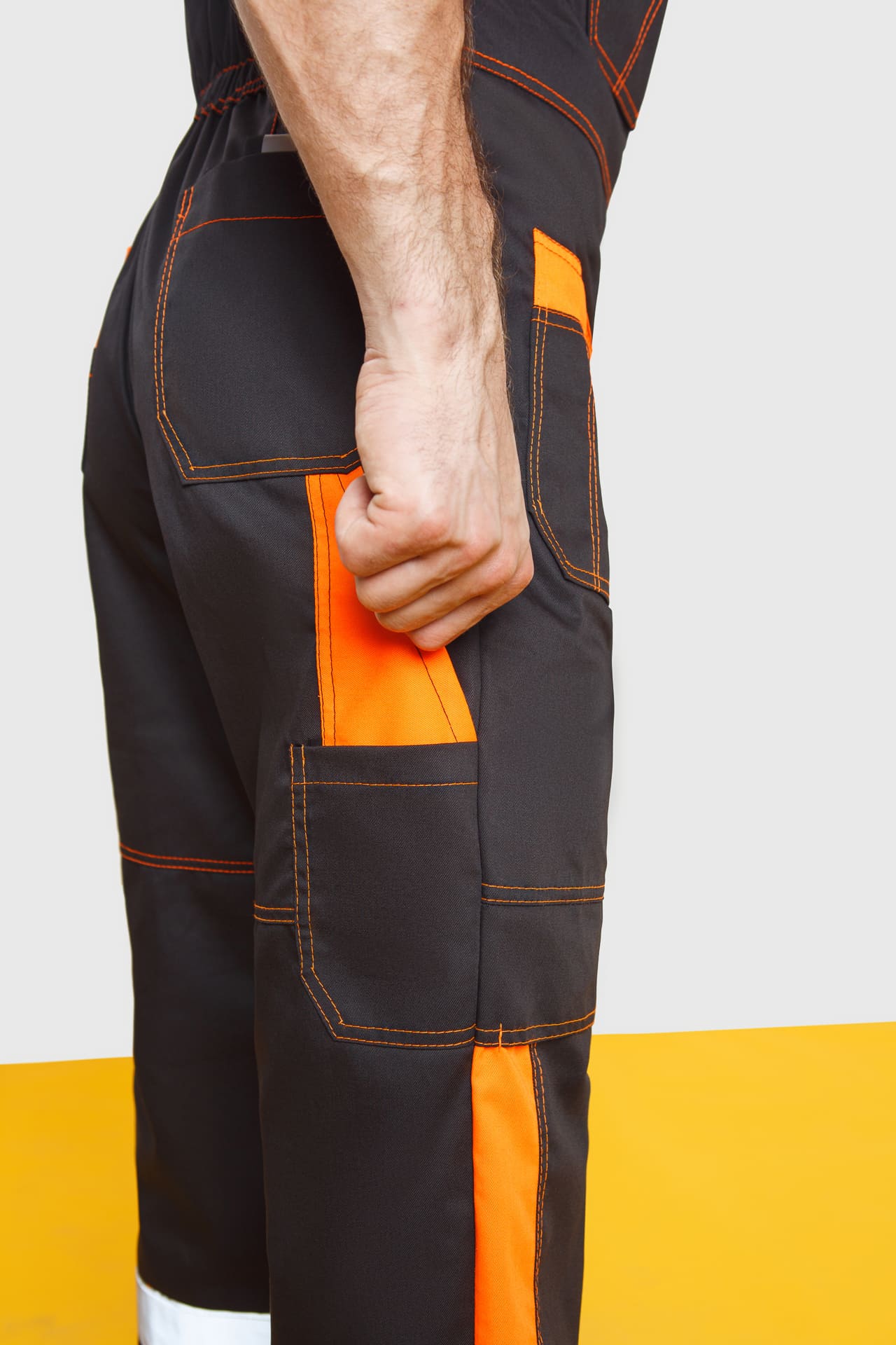 61848 Костюм "Профессионал-2" с СВП черно-оранжевый  Летняя спецодежда  размер 60-62/182-188  - Вид №22