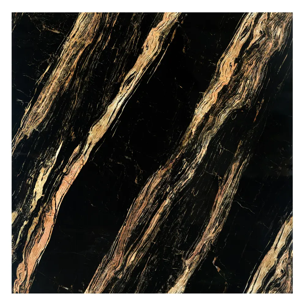 LAKO DECOR Самоклеящиеся панели ПВХ мрамор Мадрид золотисто-черный 89379621 STLM-1388652