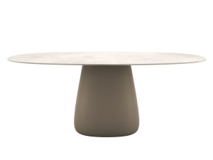 Овальный садовый стол из ламинированной керамики