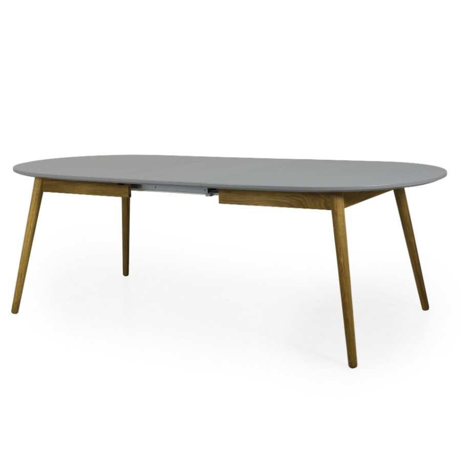 Стол овальный, раздвижной, Tenzo Dot, дуб, 75х180/230х105 см, серый 1686012 - Вид №1