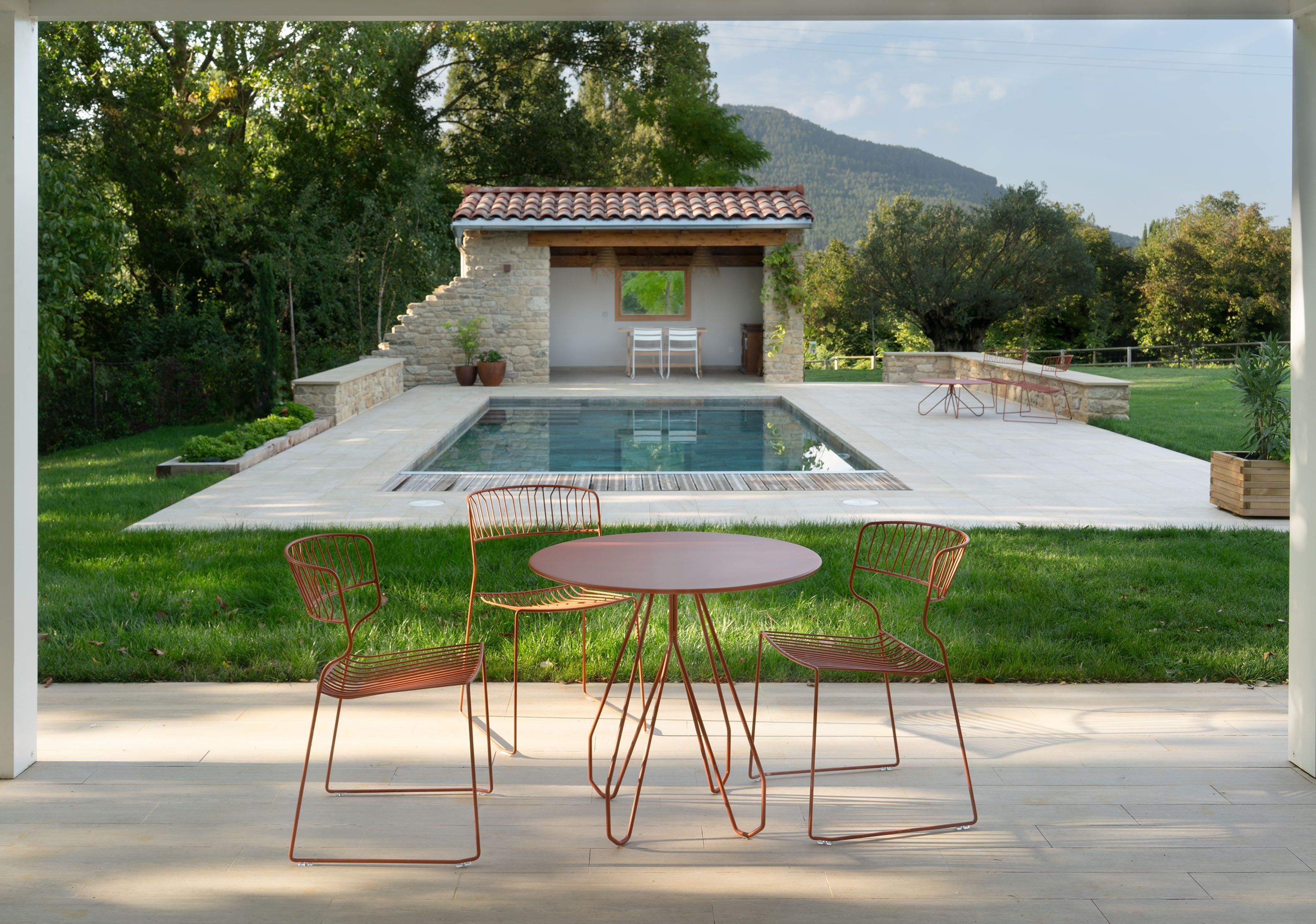 Круглый стальной садовый стол с порошковым покрытием iSimar Мартини ARCH-00063930 - Вид №4