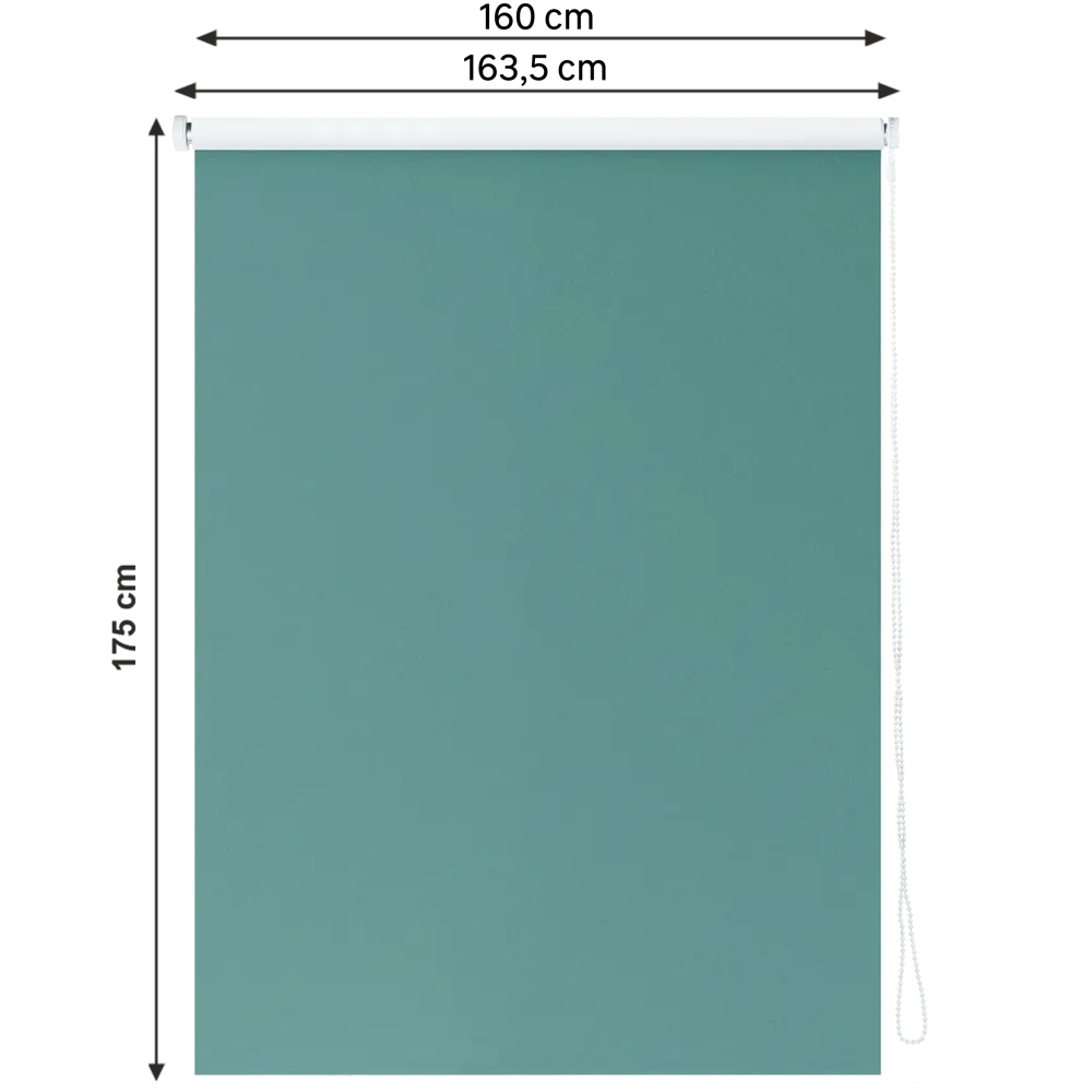 Штора рулонная блэкаут Inspire Santos 160x175 см бирюзовая Celadon 2 82692252 STLM-2011452 - Вид №1