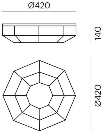 Il Fanale Потолочный светильник из латуни и стекла Rilegato 379.00.80/380.00.80 - Вид №2