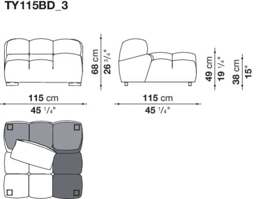 Модульный тканевый диван B&B Italia Tufty Time ARCH-00125265 - Вид №21