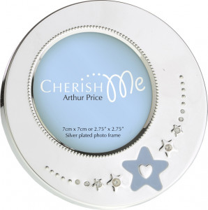 10590069 Arthur Price Фоторамка круглая для мальчиков Arthur Price "Чериш" 7см (посеребрение), п/к Посеребрение