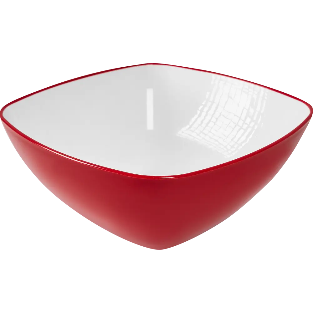 Салатник Duo Bright 2 л квадратный пластик цвет красный Santreyd STLM-2113470