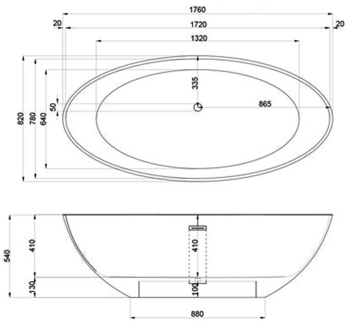 JEE-O Отдельностоящая овальная ванна London Sbm061 - Вид №4