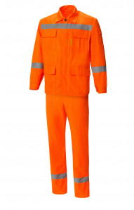 65932 Костюм "Дорожник Флюр" с СВП  Летняя спецодежда  размер 56-58/170-176