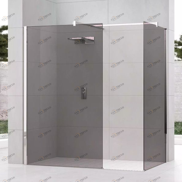 Novellini. Душевой уголок 120x90 см H+H FUMÉ с хромированным профилем KUADRA KUADH8054KKUADH9054K