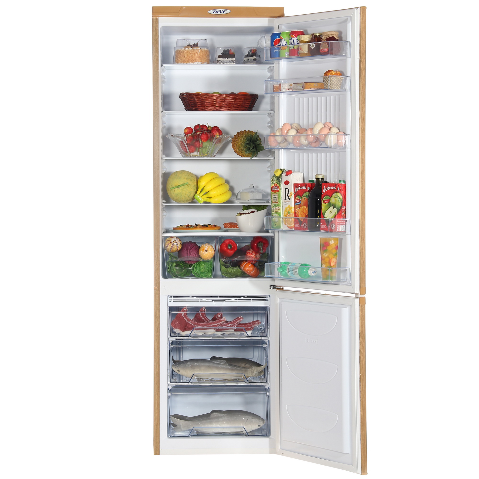 1229503 Холодильник с морозильником   DON R-295 DUB коричневый STDN-0077133 - Вид №10