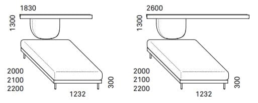 Алюминиевая односпальная кровать с мягким изголовьем Caccaro Groove ARCH-00119492 - Вид №3