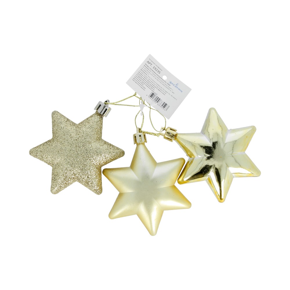 19235 Украшения елочные "Звездочки" 8 см Santreyd 